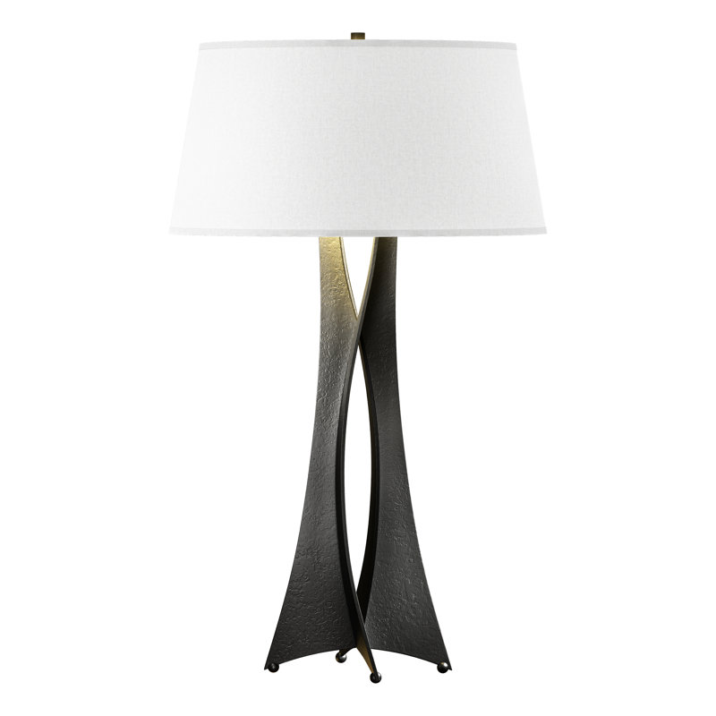 Lampe de table 33,4 po Moreau, Noir, Lin