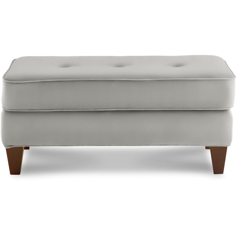 Laurel Ottoman, Light Gray