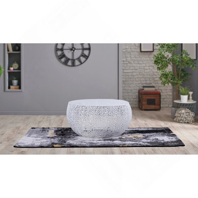 Table basse ronde blanche