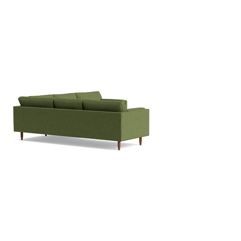 Skinny Fat Sectional, Left Hand Facing, Performance Weave - Basil