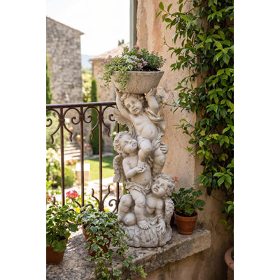 Tyrone Three Cherubs Birdbath