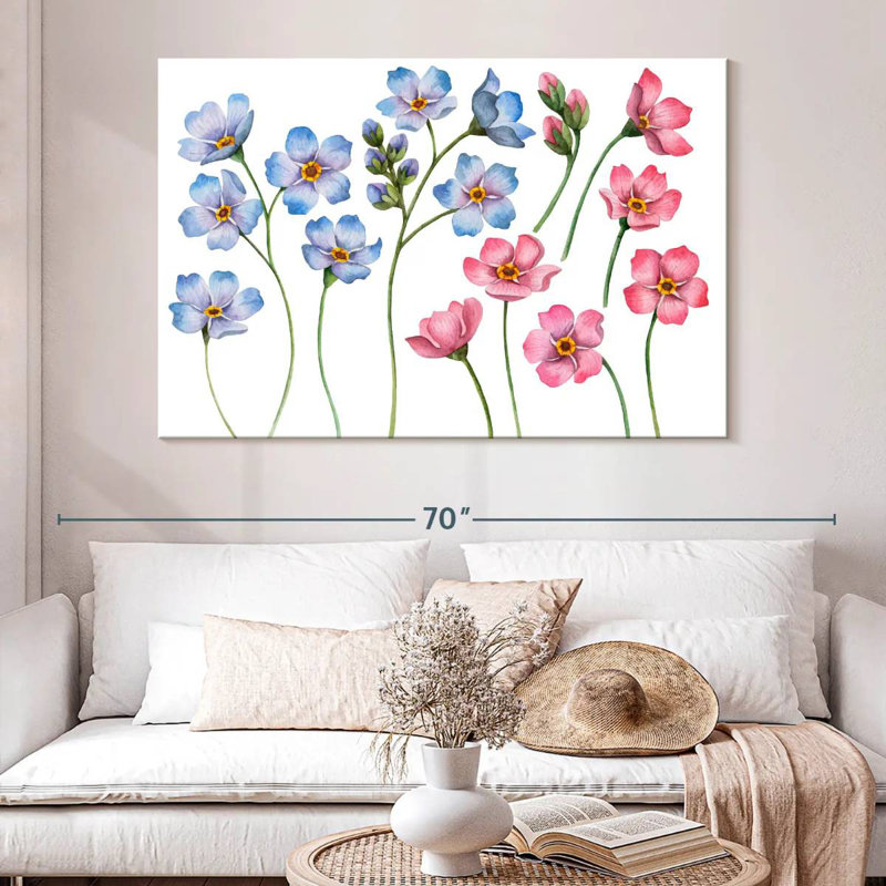 Harnek Forget-Me-Not Flowers, 34" H x 51" W