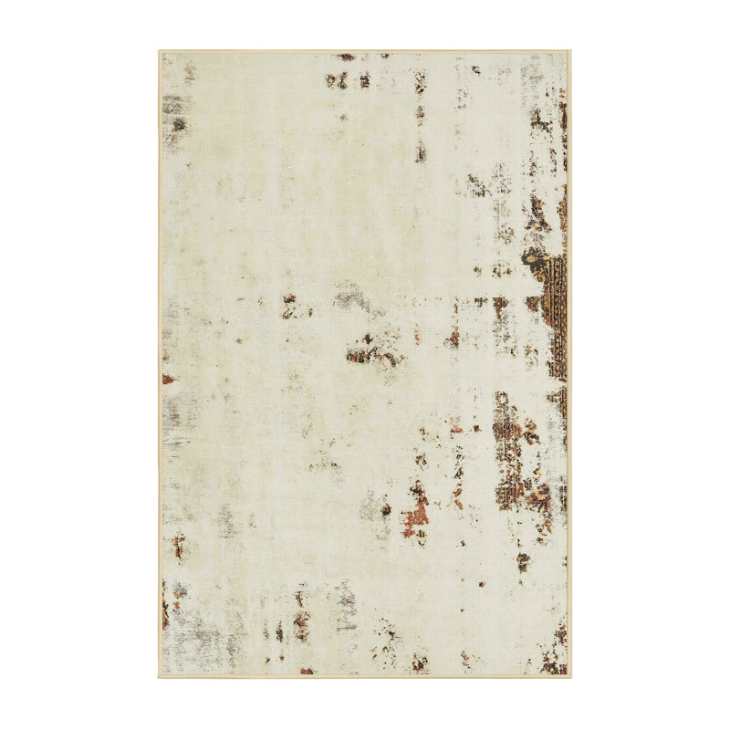 Tapis décoratif multicolore à motif abstrait, Rectangle 8 pi x 10 pi