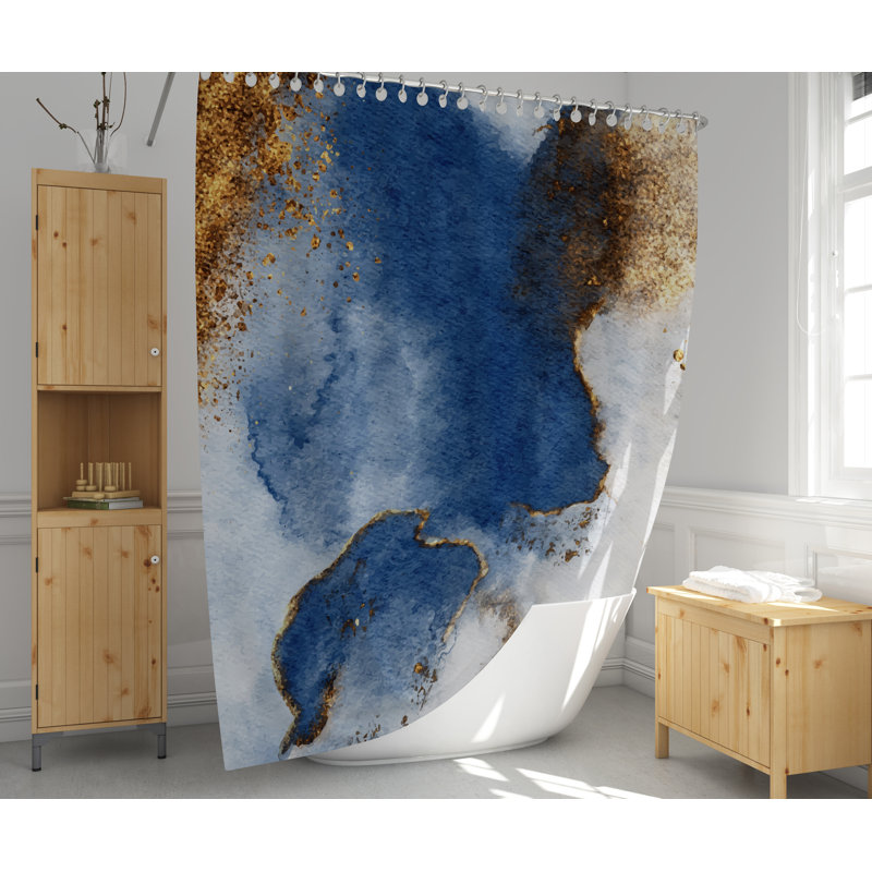 Rideau de douche simple abstrait, H 83 po x l 70 po
