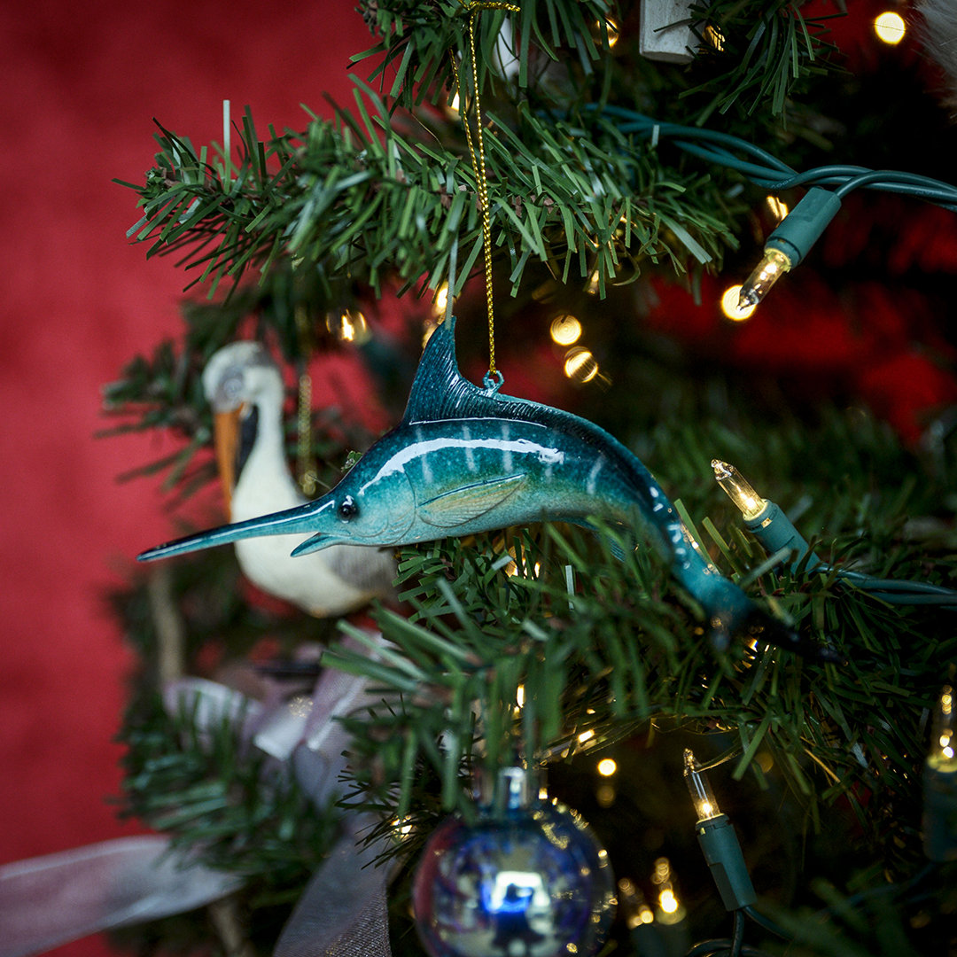 Swordfish Big Game Sport Fisherman Nautical Hanging Figurine Ornament The Holiday Aisle®