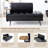 Boneless 55-Inch End of Bed Bench with 360° Swivel Tray & Side Table – Upholstered Storage Ottoman with Metal Legs for Bedroom, Living Room-1513853458-1510009701