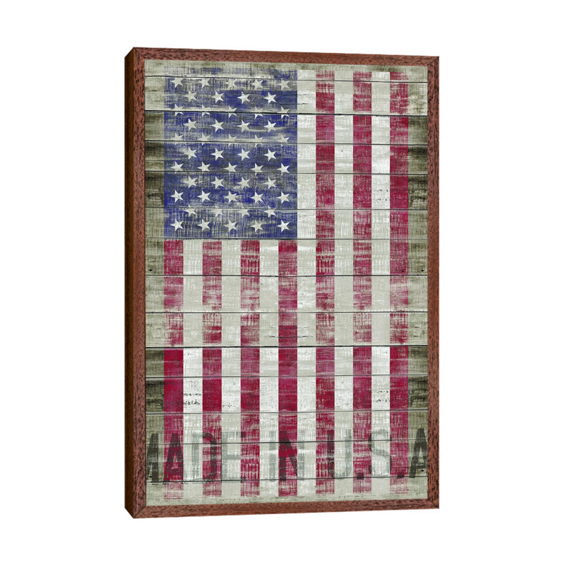 American Flag II by Diego Tirigall - Print on Canvas, 152.5 cm H x 101.5 cm W, Classic Wood Framed