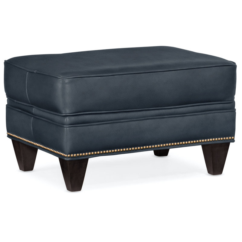 Reddish Ottoman, French Natural, Plantation, Rio Mineral Genuine Leather