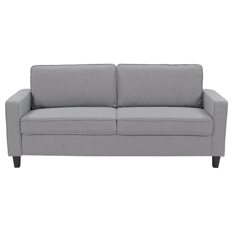 Canapé à accoudoirs carrés 77,5 po, Gris clair