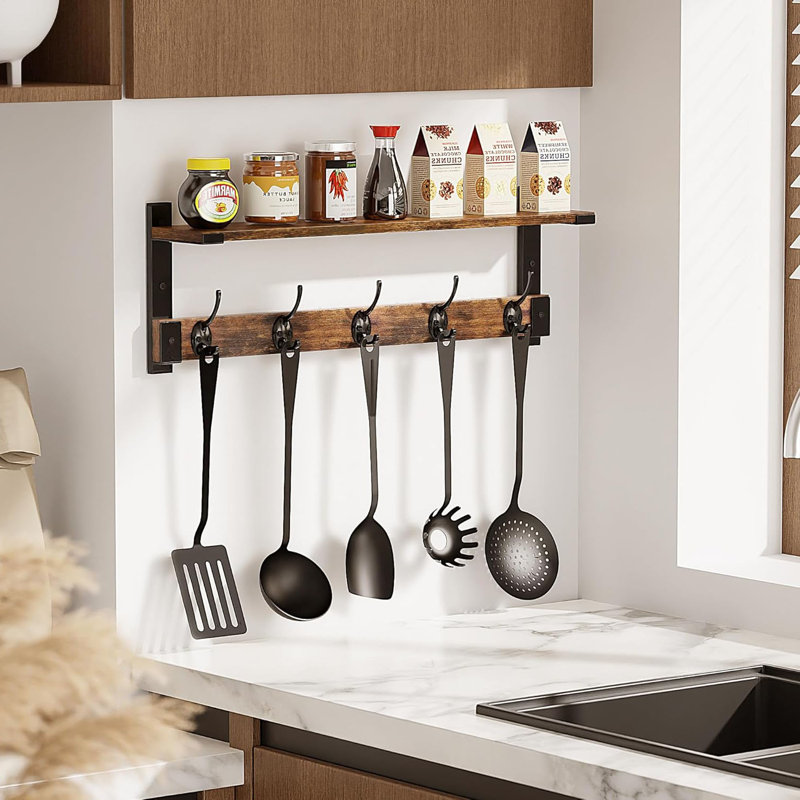 Wall Hooks With Shelf, Coat Rack Wall Mount
