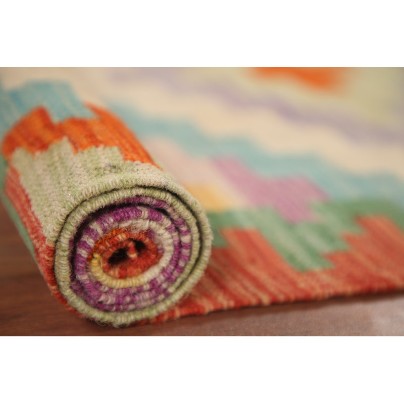 Tapis de marche réversible en laine Kilim 3 x 10