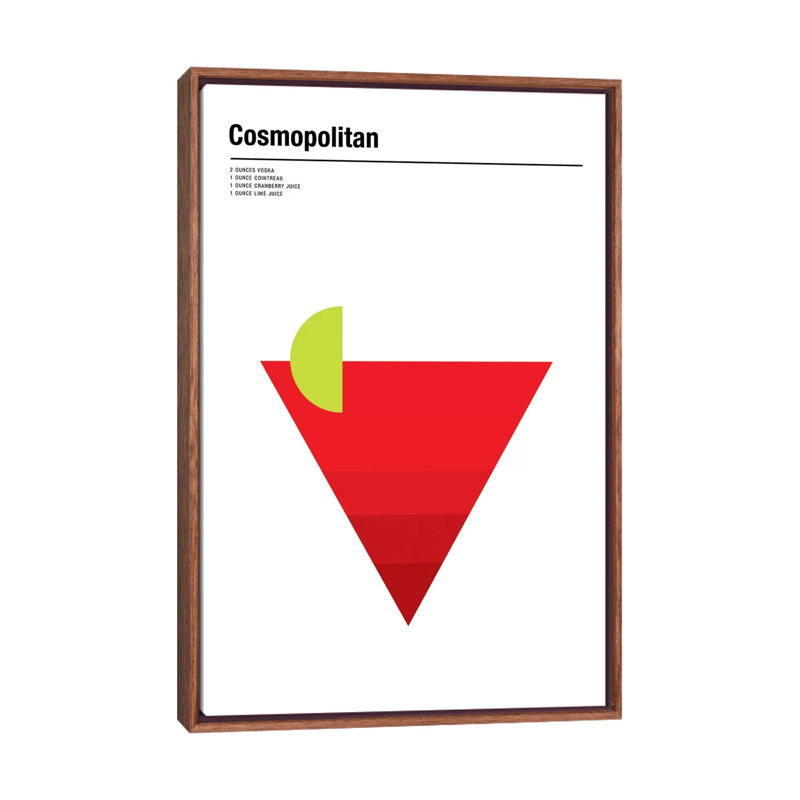 Cosmopolitan by Nick Barclay - Print on Canvas, 66.04 cm H x 45.72 cm W, Classic Brown Wood Framed