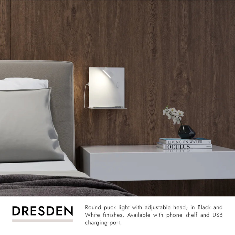 Dresden 1 - Light LED Flush Mounted Sconce, White