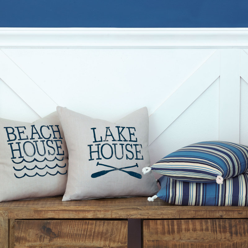 Nautical Linen Square Pillow Cover & Insert