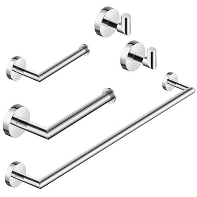 Abluo Brushed Nickel 5 pieces Decorative Bathroom Hardware sets
