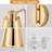 Cordless Rechargeable Battery Operated Swing Armed Wall Sconce With Remote Control Set Of 2 Rose Gold-368383179