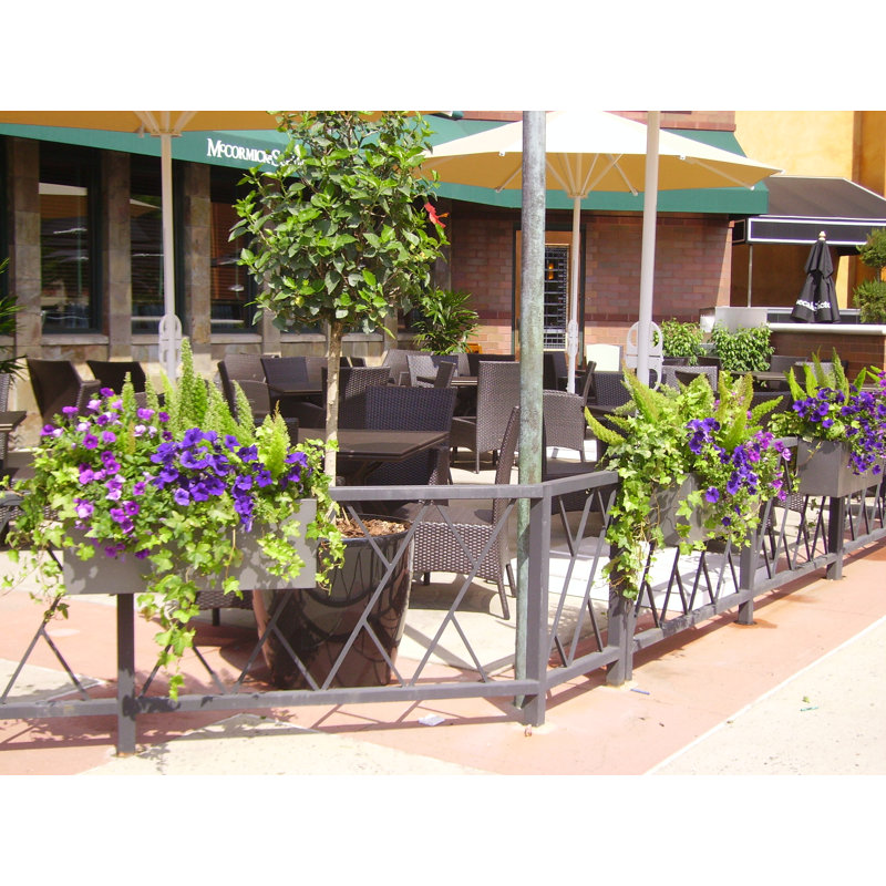 Hollriegel Fiberglass Window Box Planter, Medium, Aluminium