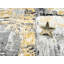 Tapis blanc / or à motif abstrait Nason Collection-711181796