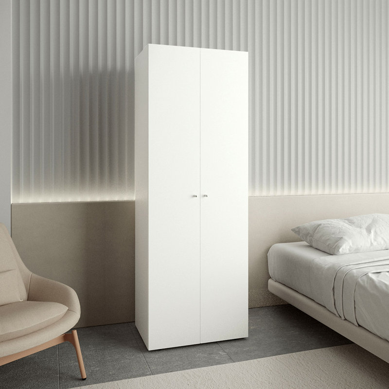 Armoire à 2 portes Home, système de penderie et tablette de rangement Home, Blanc