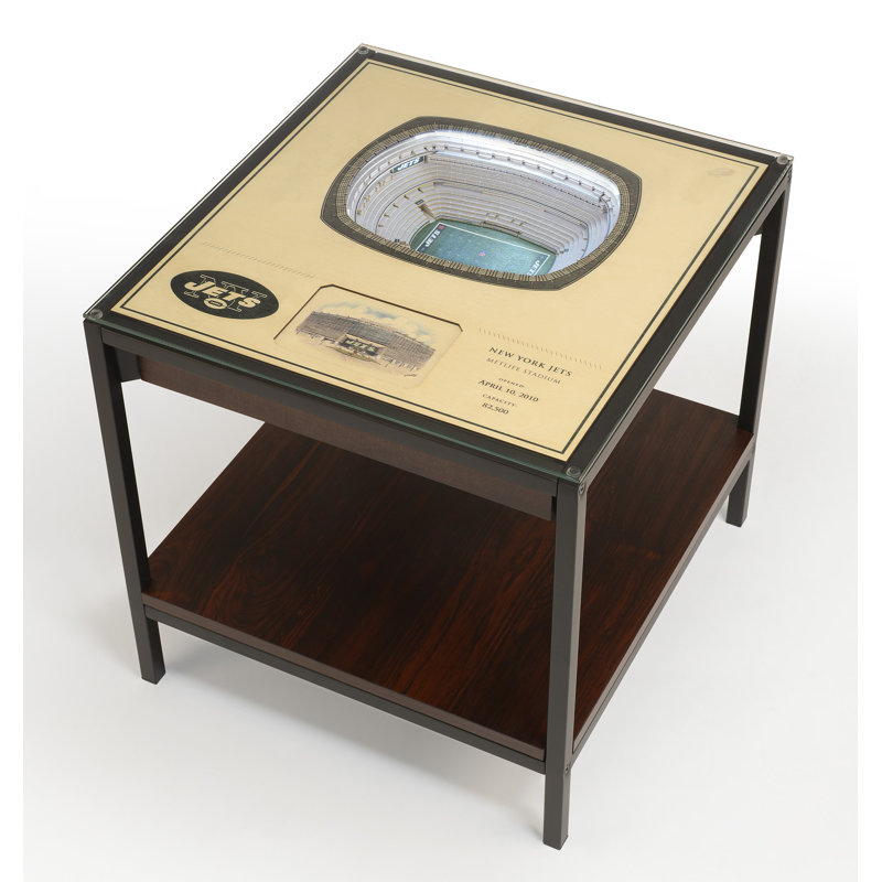 Husik NFL 25-Layer StadiumViews Lighted End Table, New York Jets