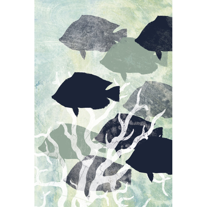 Fish Party - Wrapped Canvas Print, 30cm H x 20cm W x 3.8cm D