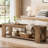 55.12-Inch 2-Tier Wood Shoe Bench