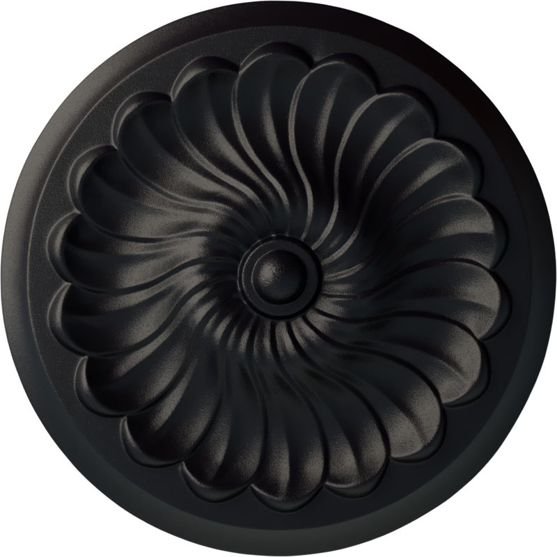 Médaillon de plafond H 12,25 po x l 12,25 po x P 2,25 po, Gris acier