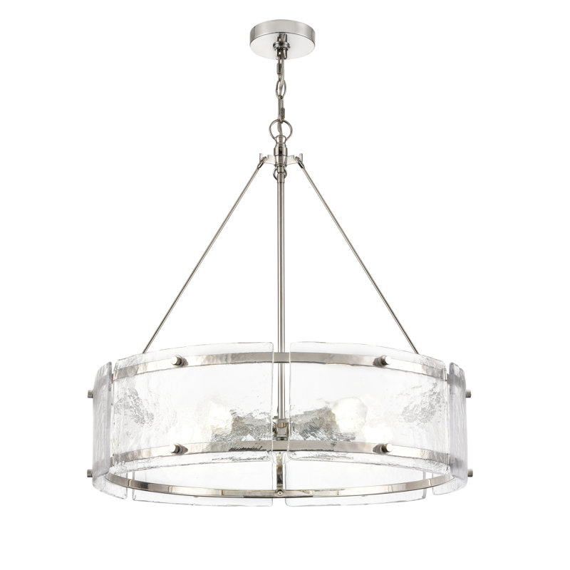 Bennetti 24.75" Wide 5-Light Chandelier, Polished Nickel