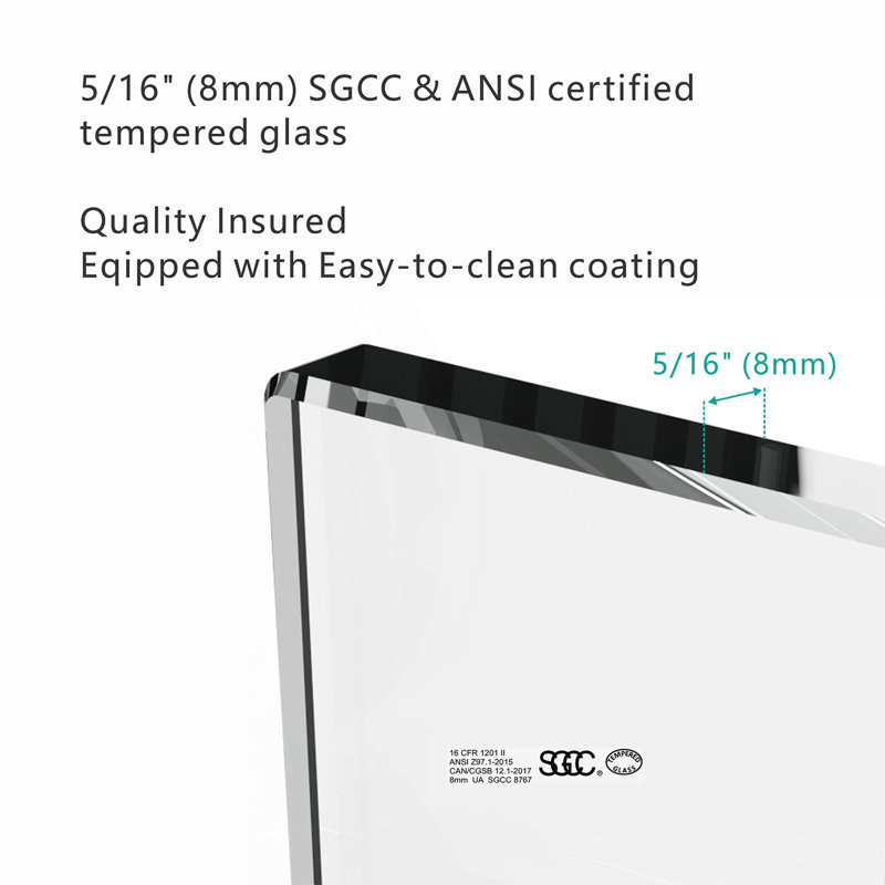 S-RM6076TB 56-60"W X 76"H Sliding Shower Door, Frameless Glass Shower Door With Matte Black Hardware, Towel Bar And Handle,Drop Shipping Available