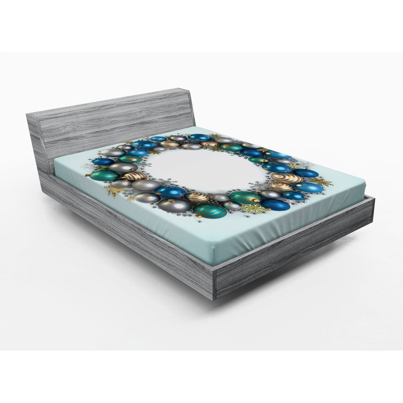 Microfiber Geometric Fitted Sheet, Full Fitted Sheet