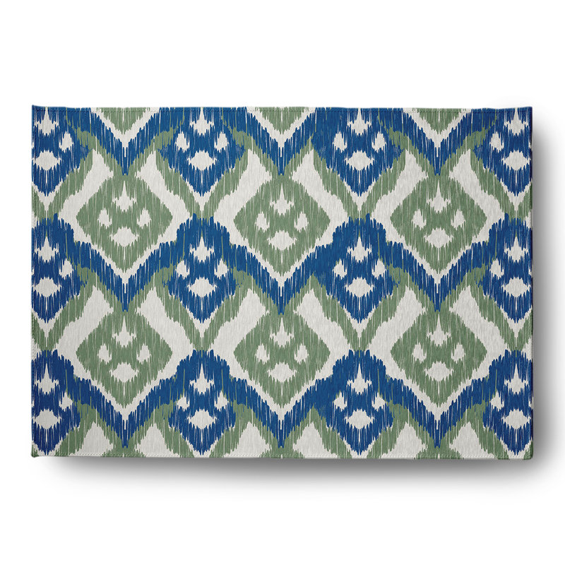 Chenille Ikat Indoor Rug, Rectangle 5' x 7'