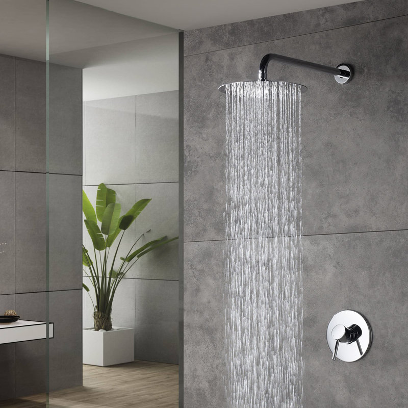 Robinet de douche avec valve brute, Chrome