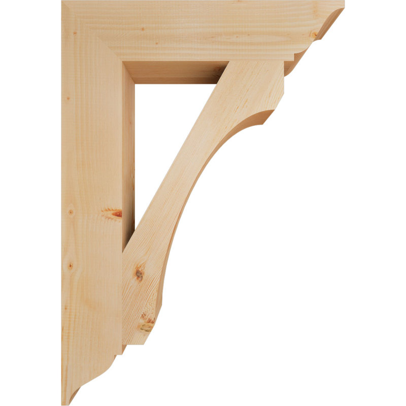 Support en bois rustique traditionnel BKTLEC01, Douglas (lisse), H 40 po x l 5,5 po x P 28 po