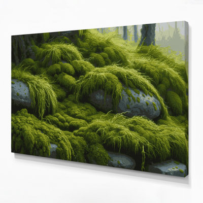 Botanical Moss Green Canvas Wall Art