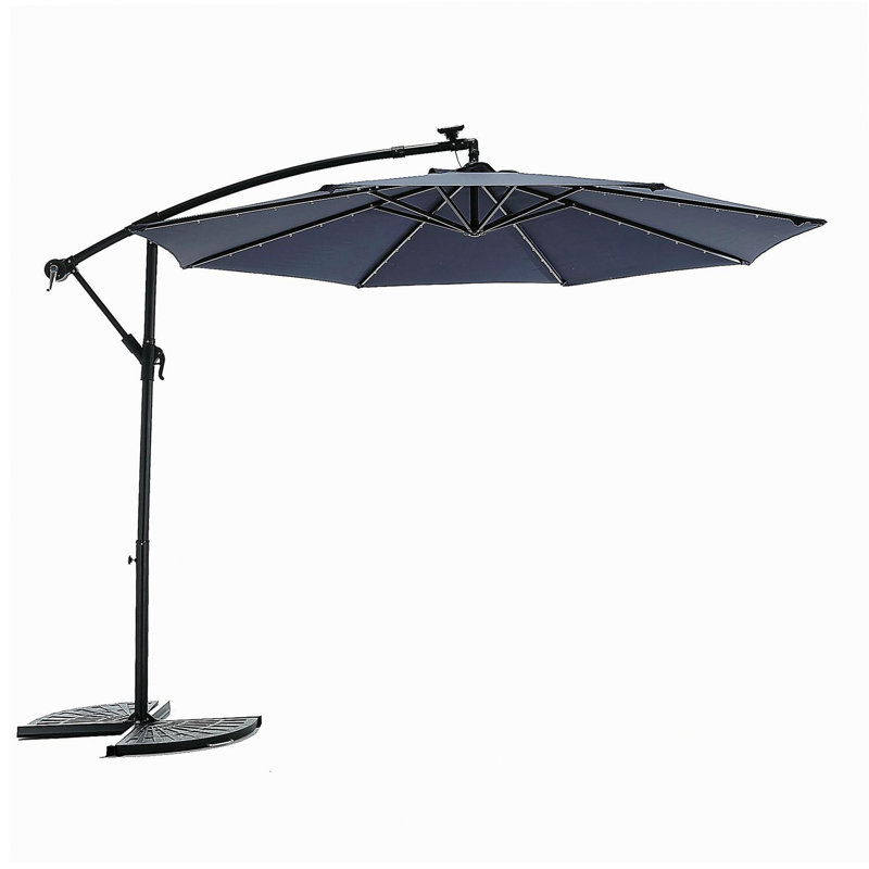 Parasol de marché à DEL 10 pi (bleu marine) (sans base), Marine
