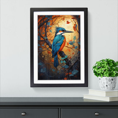 Kingfisher Futurism - Framed Print