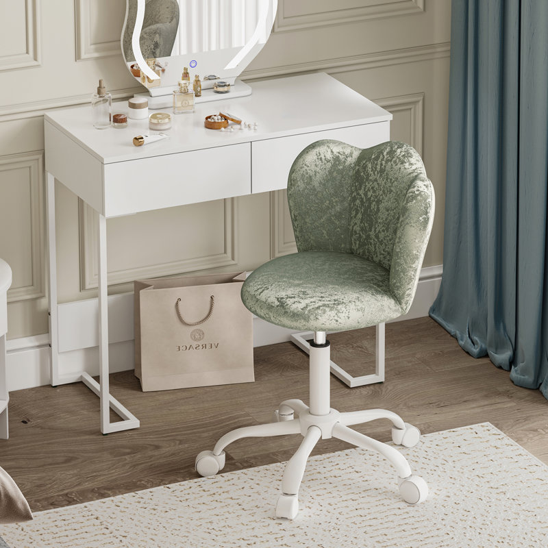 Office Chair, Green Velvet