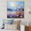 «Meadow Ethereal Meadowscape Pointillism II - Landscape», reproduction d'art sur toile