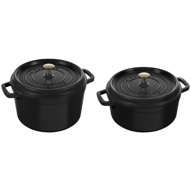 4.97-qt Cast Iron Round Dutch Oven, Black
