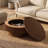 Round Drum Coffee Table with Storage-389920642-393056294