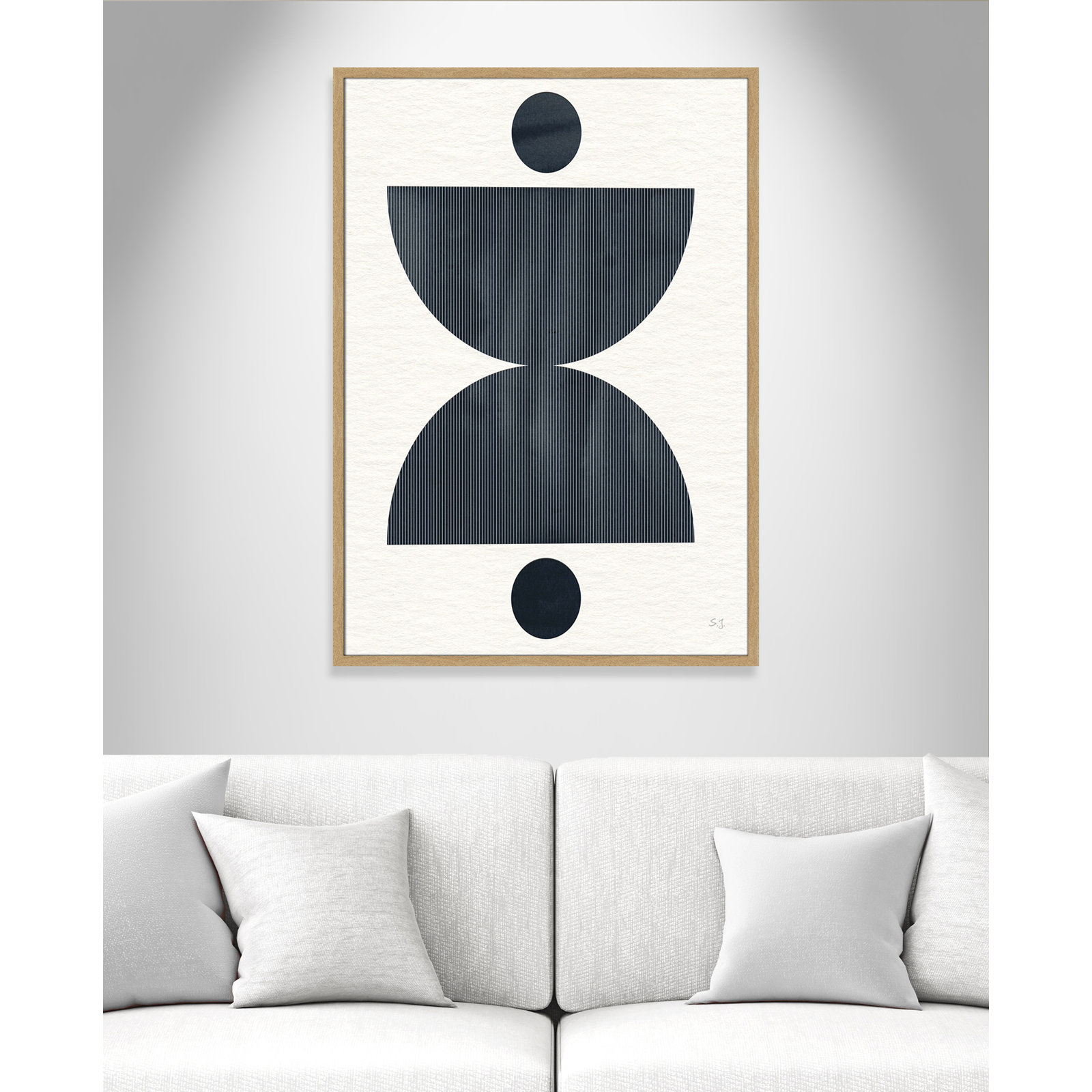 Eclipse II Print by Susan Jill, 41.5" H x 29.5" W x 0.75" D, Natural Framed