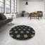 Tapis noir tissé à la machine-1374286643