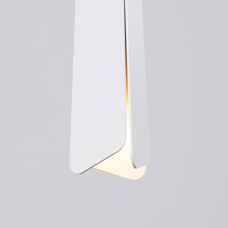 Bibianna 3 - Light Stainless Steel Pendant, White