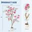 5FTA Arbre de magnolia artificiel avec de vraies feuilles de contact et des fleurs en soie pour l'extérieur-1617492183