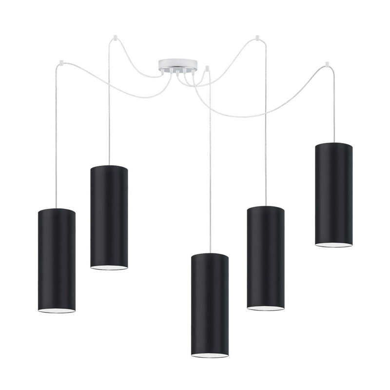 Carsten 5 - Light Cluster Pendant, Black, Chrome