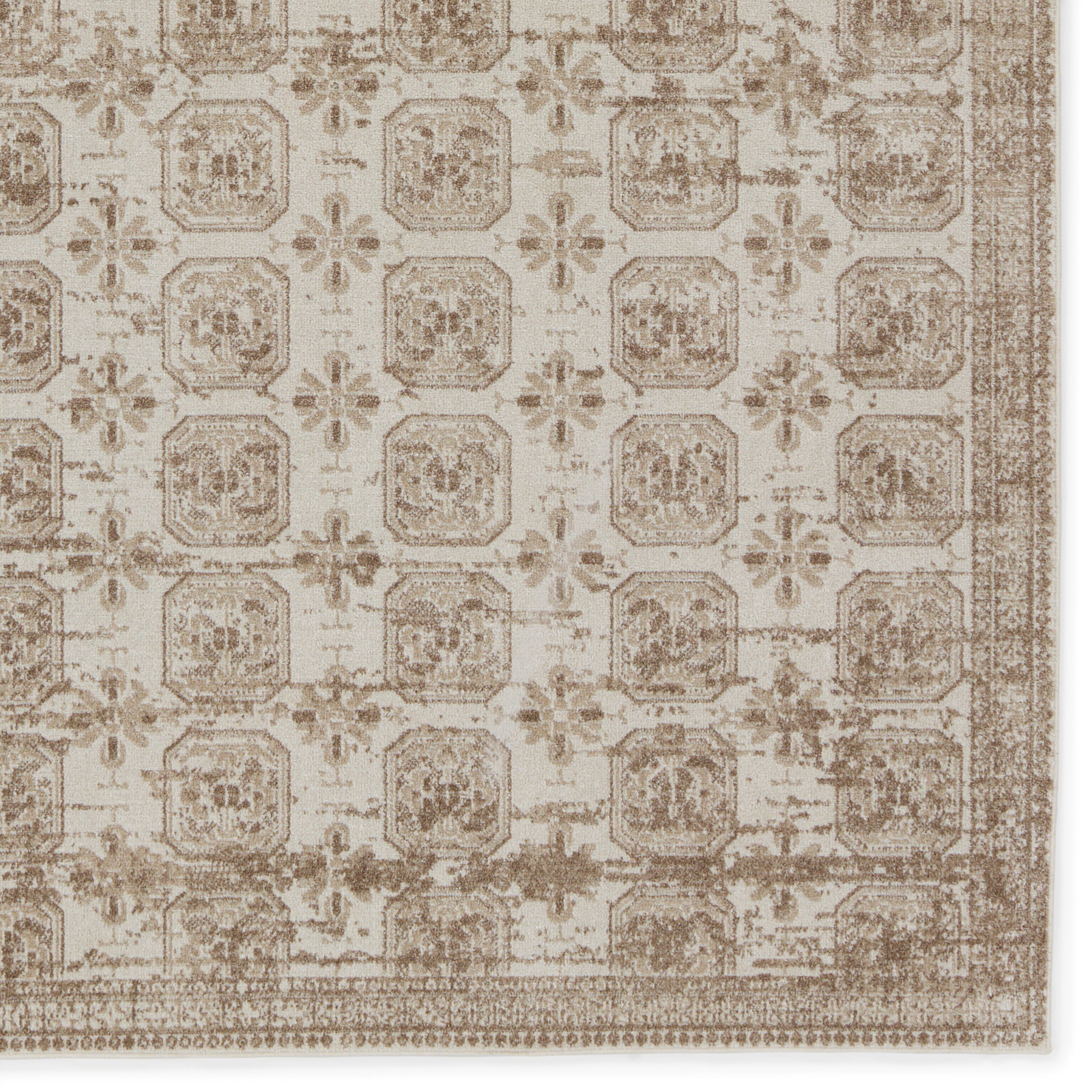Phoebe Tan/Cream Rug, Rectangle 2' x 3'