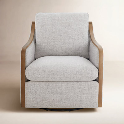 Grayton Oversized Upholstered Swivel Barrel Chair
