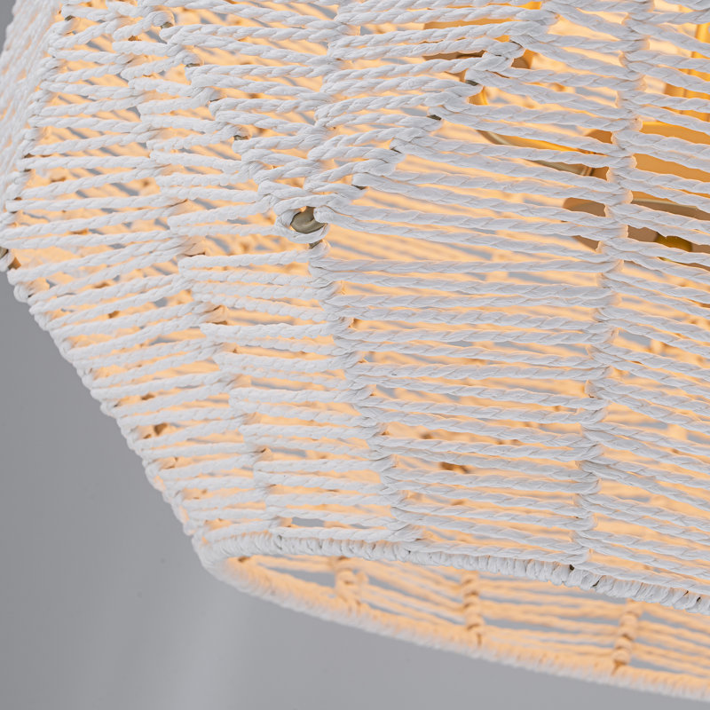 Giarrusso 3-Light Coastal Rattan Pendant Light