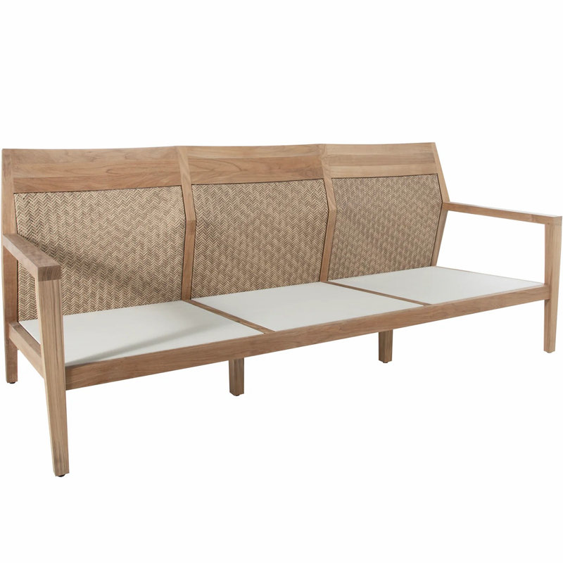 Savannah 86" Wide Outdoor Teak Reversible Patio Sofa
