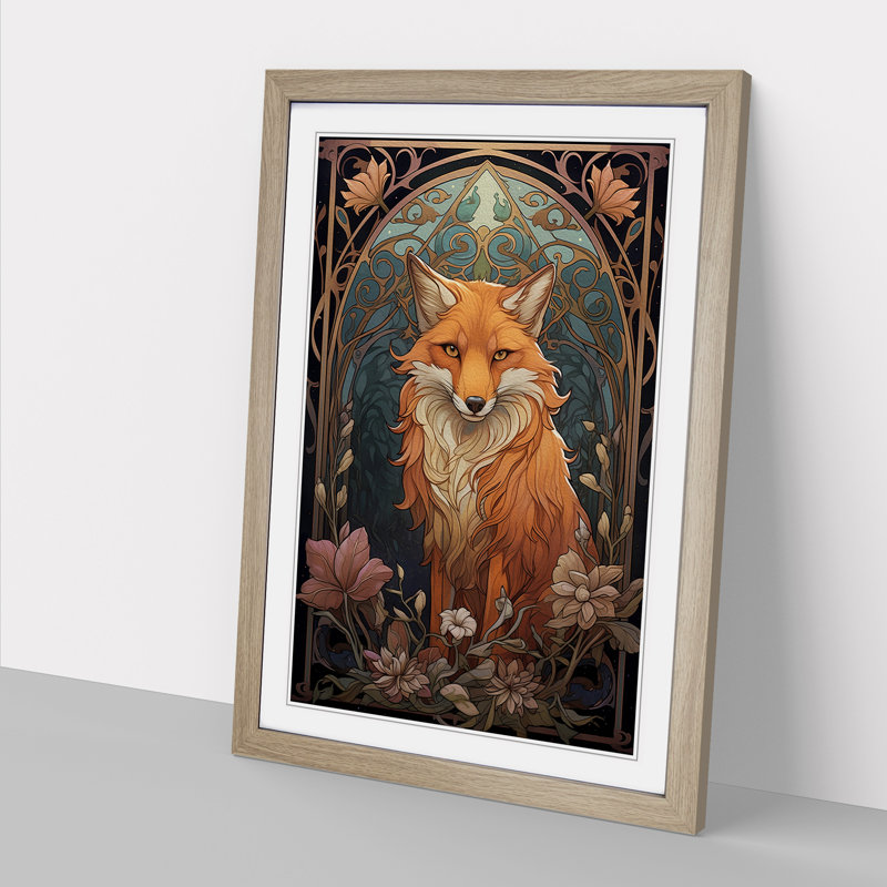 Single Picture Frame Print on Wood, 64cm H x 46cm W, Oak Framed